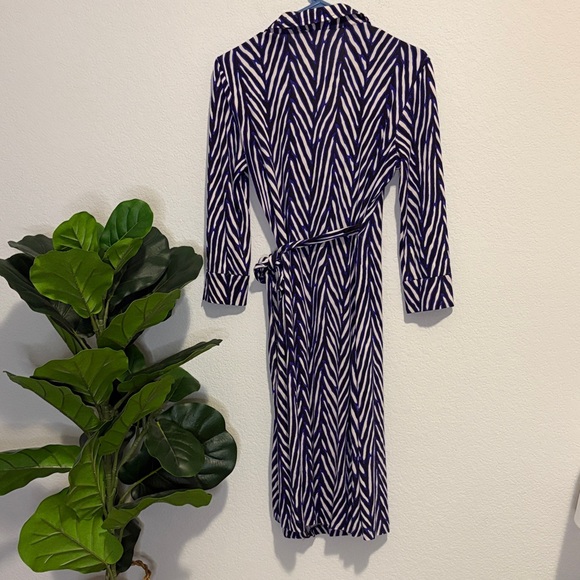 Diane Von Furstenberg Maternity geometric Long Sleeve Dress Medium - Picture 7 of 11